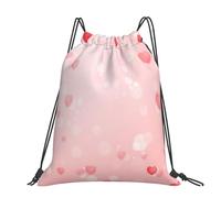 Hnnkloy Rose à motifs de cœurs,Sac à dos à cordon unisexe, sac de sport, sac de gym, sac à dos décontracté.