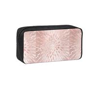 Hnnkloy Rose doré Blush Rayures dorées Brillance,Trousse à Crayons Grande capacité, Pochette Portable pour stylos, Sac de Papeterie pour l'école et Le Bureau