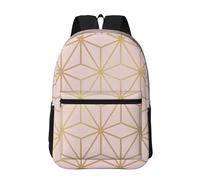 Hnnkloy Rose doré métallisé astral,Sac à dos de 17 pouces avec poches, sac à dos décontracté pour la journée, résistant à l'eau, sac d'école