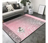 Hnnkloy Rose doré Scintillant Rose pailleté Luxe Tendance, Tapis de Sol antidérapant pour Salon et Chambre, 208 x 148 cm
