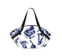 Hnnkloy Saxophone Blues, Piano, Violoncelle, Basse,Tapis de Camping Portable, Couverture de Pique-Nique multifonctionnelle et Pliable, utilisable comme Sac de Transport