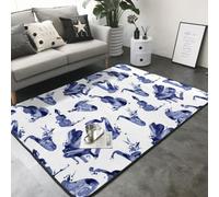 Hnnkloy Saxophone Blues, Piano, Violoncelle, Basse, Tapis de Sol antidérapant pour Salon et Chambre, 208 x 148 cm