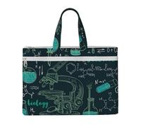 Hnnkloy Science chimique intéressante,Sac à documents en toile avec fermeture éclair, sac fourre-tout, porte-documents pour l'école et le bureau