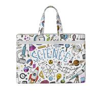 Hnnkloy Science,Sac à documents en toile avec fermeture éclair, sac fourre-tout, porte-documents pour l'école et le bureau