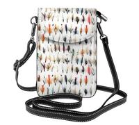Hnnkloy Sélection de mouches traditionnelles pour la pêche à la truite (Cotari),Pochettes pour téléphone portable pour femmes, petits sacs bandoulière - Portefeuille en cuir PU avec emplacements