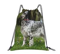Hnnkloy Setter anglais, animaux de compagnie de jardin, chiens, setter anglais,Sac à dos à cordon unisexe, sac de sport, sac de gym, sac à dos décontracté.