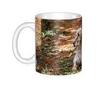 Hnnkloy Setter anglais Automne Animaux de compagnie Chiens anglais,Mug en céramique, grande tasse à café de 330 ml, idéale pour la cuisine, les restaurants