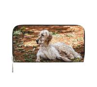 Hnnkloy Setter Anglais Automne Animaux de Compagnie Chiens Anglais,Portefeuille en Cuir PU Grande capacité pour Hommes et Femmes