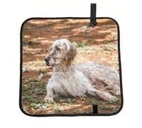Hnnkloy Setter Anglais Automne Animaux de Compagnie Chiens Anglais,Tapis de siège Pliable, Tapis de siège en Tissu Oxford, Coussin de siège Portable pour l'extérieur