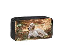 Hnnkloy Setter Anglais Automne Animaux de Compagnie Chiens Anglais,Trousse à Crayons Grande capacité, Pochette Portable pour stylos, Sac de Papeterie pour l'école et Le Bureau