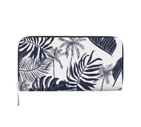 Hnnkloy Silhouette de Feuilles de Palmiers tropicaux hawaïens,Portefeuille en Cuir PU Grande capacité pour Hommes et Femmes