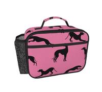 Hnnkloy Silhouettes de lévriers Greyt Eda,Sac à lunch portable, boîte à lunch résistante, sac isotherme réutilisable