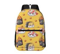 Hnnkloy Sushi mignon et drôle,Sac à dos de 17 pouces avec poches, sac à dos décontracté pour la journée, résistant à l'eau, sac d'école