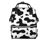 Hnnkloy Taches de vache, empreinte de vache,Sac à dos momie grande capacité, sac à langer, sac de voyage pour les activités de plein air