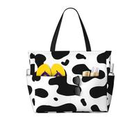 Hnnkloy Taches de vache, empreinte de vache,Sac de plage grande capacité, sac bandoulière de voyage pour femme - Sac fourre-tout imperméable