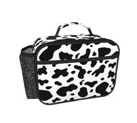 Hnnkloy Taches de vache,Sac à lunch portable, boîte à lunch résistante, sac isotherme réutilisable