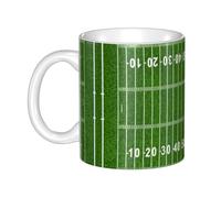 Hnnkloy Terrain de football,Mug en céramique, grande tasse à café de 330 ml, idéale pour la cuisine, les restaurants