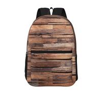 Hnnkloy Texture des panneaux de bois pour murs et sols,Sac à dos de 17 pouces avec poches, sac à dos décontracté pour la journée, résistant à l'eau, sac d'école