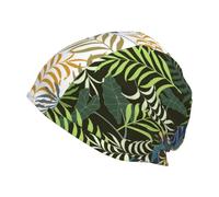 Hnnkloy Trois Feuilles Tropicales,Bonnet en Maille Polyester, Cagoule, Bonnet de Course