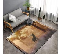 Hnnkloy Œuvres d'art représentant Un Wapiti, Tapis de Sol antidérapant de Grande Taille pour Salon et Chambre, 150 x 100 cm.