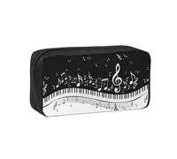 Hnnkloy Vague de Notes de Musique,Trousse à Crayons Grande capacité, Pochette Portable pour stylos, Sac de Papeterie pour l'école et Le Bureau