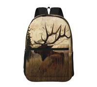 Hnnkloy Wapiti,Sac à dos de 17 pouces avec poches, sac à dos décontracté pour la journée, résistant à l'eau, sac d'école
