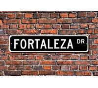 HNNT New Stree Plaque Fortaleza Cadeau Visite de Fortaleza Ville du Brésil 10 x 40 cm