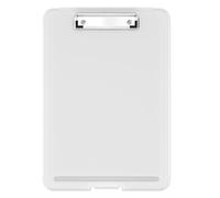 Hnogri porte-bloc a4 Avec pince de rangement, porte bloc A4 pliable en plastique pour infirmières, avocats, étudiants, salles de classe, bureau, femme, homme, taille 34 x 24 x 2,3 cm, blanche