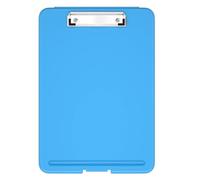 Hnogri porte-bloc a4 Avec pince de rangement, porte bloc A4 pliable en plastique pour infirmières, avocats, étudiants, salles de classe, bureau, femme, homme, taille 34 x 24 x 2,3 cm, bleu