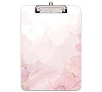 Hnogri porte bloc a4 avec pince, Plastique dur, Clipboard A4 dessin de mode, Planchettes à pince et porte-formulaires, 32CM x22CM, Rose de rêve