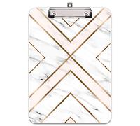 Hnogri porte bloc a4 avec pince, Plastique dur, Clipboard A4 dessin de mode, Planchettes à pince et porte-formulaires, 32CM x22CM, Ligne d'or