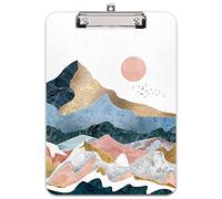 Hnogri porte bloc a4 avec pince, Plastique dur, Clipboard A4 dessin de mode, Planchettes à pince et porte-formulaires, 32CM x22CM, Montagne