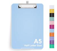 Hnogri Porte-bloc A5 avec rangement, Planches à pince pliables pour infirmières, Planches à pince pliables en plastique, Fournitures de bureau, Planches à pince de menu pour le travail.