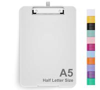 Hnogri Porte-bloc A5 avec rangement, Planches à pince pliables pour infirmières, Planches à pince pliables en plastique, Fournitures de bureau, Planches à pince de menu pour le travail.