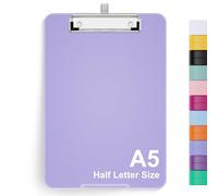 Hnogri Porte-bloc A5 avec rangement, Planches à pince pliables pour infirmières, Planches à pince pliables en plastique, Fournitures de bureau, Planches à pince de menu pour le travail.
