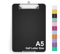 Hnogri Porte-bloc A5 avec rangement, Planches à pince pliables pour infirmières, Planches à pince pliables en plastique, Fournitures de bureau, Planches à pince de menu pour le travail.