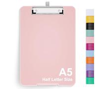 Hnogri Porte-bloc A5 avec rangement, Planches à pince pliables pour infirmières, Planches à pince pliables en plastique, Fournitures de bureau, Planches à pince de menu pour le travail.
