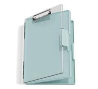 Hnogri Porte-bloc avec rangement, porte-bloc d'allaitement avec ouverture latérale, porte-bloc robuste avec boîte de rangement à double compartiment, écriture lisse pour le travail, vert