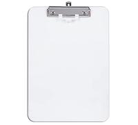 Hnogri Porte-bloc en plastique rose format lettre standard A4 pour infirmières, étudiants, bureau et femmes, avec porte-stylo et clip discret, taille 31,8 x 23 cm,Dégager