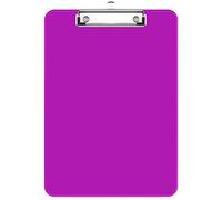 Hnogri Porte-bloc en plastique violet format lettre standard A4 pour infirmières, étudiants, bureau et femmes, avec porte-stylo et clip discret, taille 31,8 x 23 cm,violet
