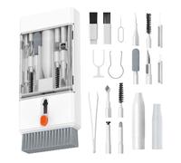 Hnonoxy 22 en 1 Kit de Nettoyage Clavier, Kit Nettoyage Electronique, Keyboard Cleaner avec Brosse, Kits Nettoyages Multifonctionnelle pour Ecouteurs,Téléphones, Laptop, Caméra, Blanc