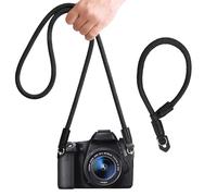 Hnonoxy 2Pcs Sangle Appareil Photo,105cm Courroie Cou pour Appareil Photo,Courroie cou pour Appareil Photo,45cm Dragonne Appareil Photo pour les Caméras Nikon, Sony, Fujifilm,Olympus,Leica (Noir)