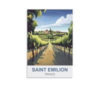 HNROJICO Impression sur toile vintage Saint Emilion France 20 x 30 cm