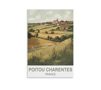HNROJICO Poitou Charentes France Affiche de voyage vintage 30 x 45 cm
