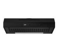 Beko Hotte visière HNS61212XH 295 m3/h 60 cm Métal Classe D Noir