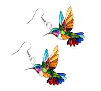 HNsdsvcd Boucles d'oreilles colibri élégantes, bijoux élégants, bijoux quotidiens, texture acrylique, cadeau pour les créateurs de tendances