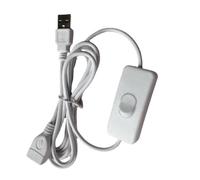 HNsdsvcd Câble d'extension USB 2.0 droit avec interrupteurs marche/arrêt, prend en charge le transfert de données et l'alimentation pour les ventilateurs alimentés par USB