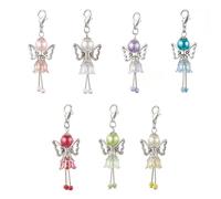 HNsdsvcd Eleagnt Lot de 7 porte-clés en forme d'aile d'ange pratique à suspendre Idéal pour améliorer les articles du quotidien