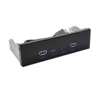 HNsdsvcd Hub USB 3.2 à l'avant - Deux ports USB 3.0 externes - Construction robuste - Compatible avec les câbles de 10/8/7 de 80 cm