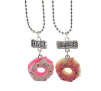 HNsdsvcd Lot de 2 ravissants colliers sur le thème du gâteau et du dessert mettant en valeur une breloque d'amitié unique adaptée pour les fêtes